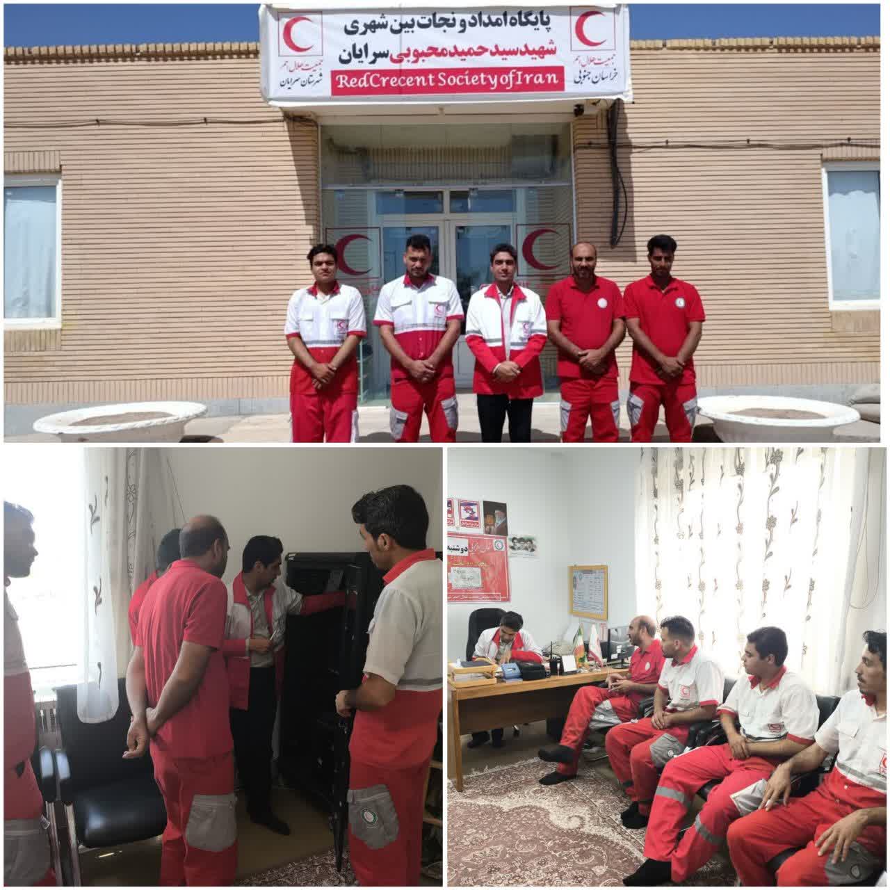 بازدید سرزده رئیس هلال احمر سرایان از پایگاه شهید محبوبی