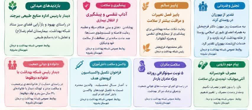 هفته نامه سلامت بشرویه؛ روایت یک هفته تلاش، خدمت و امید
