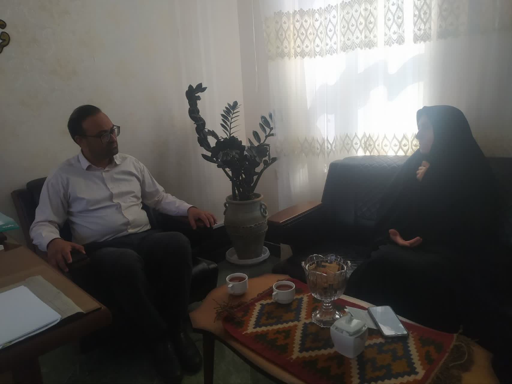 دیدار رئیس اداره ورزش و جوانان سرایان با فرماندار برای پیگیری مسائل ورزشی