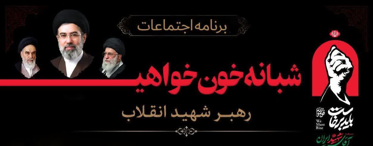 برگزاری تجمع انقلابی مردم فردوس در دویست و بیستمین شب ایستادگی